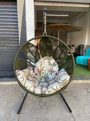 Balanço com Suporte Para Jardim e Varanda Modelo Folha